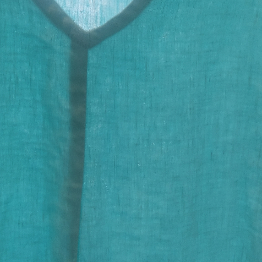 Coco Rose Turquoise Blue V-Neck Dress 3/4 Sleeve -One Size - Picture 11 of 14